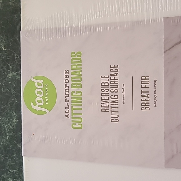 FOOD NETWORK 2 PIECES ALL-PURPOSE WHITE CUTTING BOARDS - Picture 4 of 7